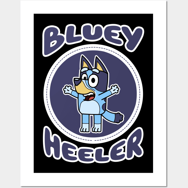 Bluey Heeler Wall Art by Gunung Sambojorka